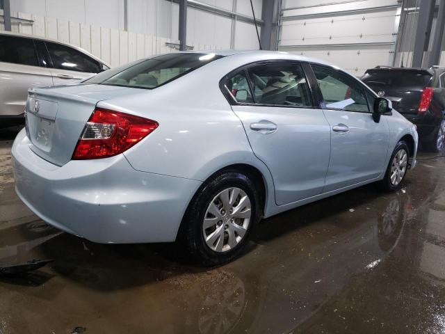 19XFB2F55CE009131 - 2012 HONDA CIVIC LX BLUE photo 3