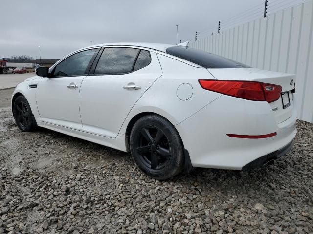 KNAGM4A74F5642784 - 2015 KIA OPTIMA LX WHITE photo 2