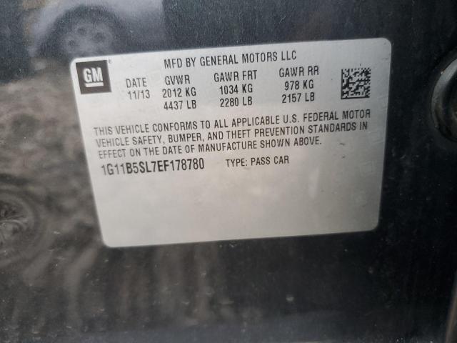 1G11B5SL7EF178780 - 2014 CHEVROLET MALIBU LS CHARCOAL photo 12