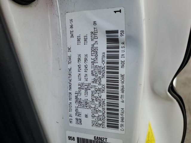 5TFRX5GN9GX072043 - 2016 TOYOTA TACOMA ACCESS CAB Beyaz fotoğraf 12