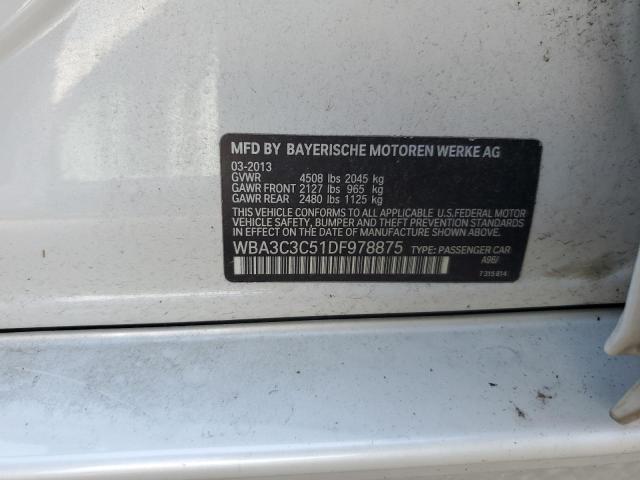 WBA3C3C51DF978875 - 2013 BMW 320 I XDRIVE WHITE photo 12
