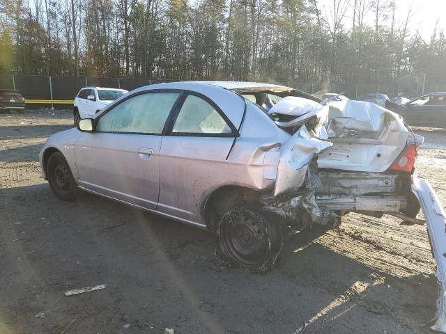 1HGEM22555L020167 - 2005 HONDA CIVIC LX SILVER photo 2