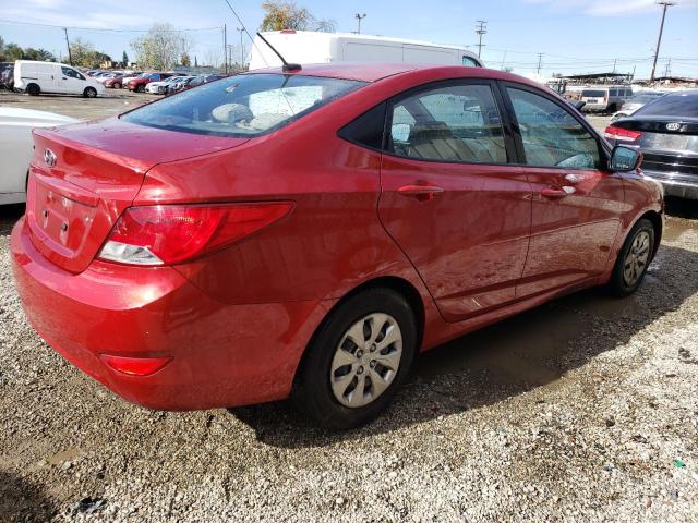 KMHCT4AE8HU360221 - 2017 HYUNDAI ACCENT SE RED photo 3