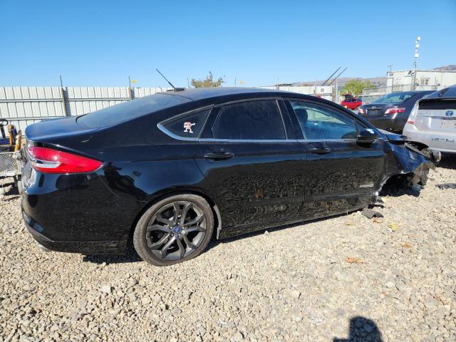 3FA6P0LU3JR120225 - 2018 FORD FUSION SE HYBRID BLACK photo 3