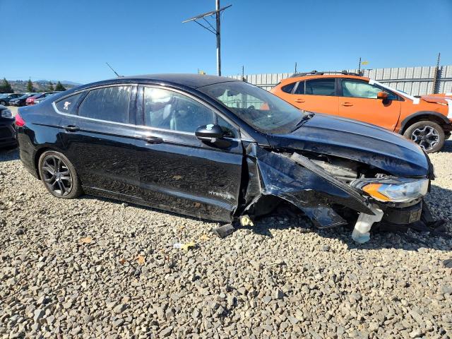 3FA6P0LU3JR120225 - 2018 FORD FUSION SE HYBRID BLACK photo 4