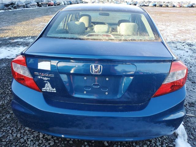 19XFB2F57CE369209 - 2012 HONDA CIVIC LX BLUE photo 6