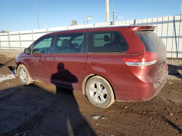 5TDZK3DC6BS016971 - 2011 TOYOTA SIENNA RED photo 2