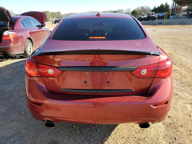 JN1BV7AP9EM677999 - 2014 INFINITI Q50 BASE MAROON photo 6