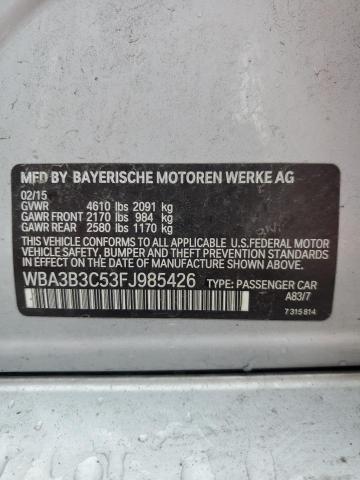 WBA3B3C53FJ985426 - 2015 BMW 328 XI SILVER photo 12