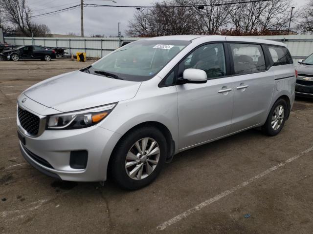 KNDMA5C10G6150360 - 2016 KIA SEDONA L SILVER photo 1