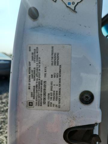 1GYEK13R3YR120179 - 2000 CADILLAC ESCALADE WHITE photo 13