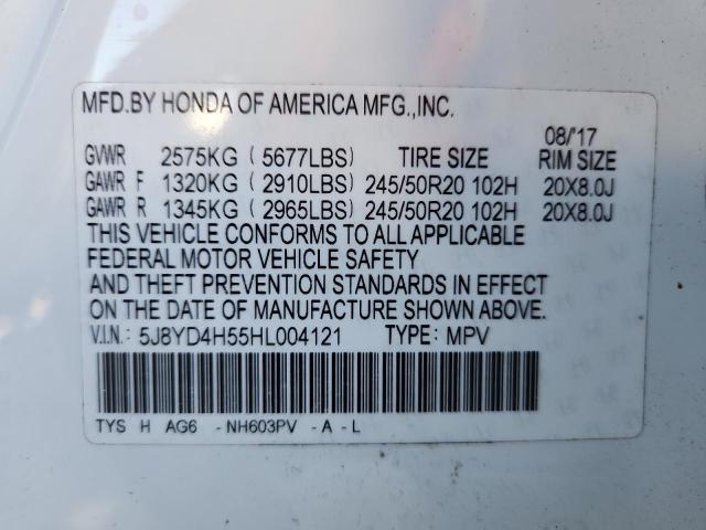 5J8YD4H55HL004121 - 2017 ACURA MDX TECHNOLOGY Ağ foto 13