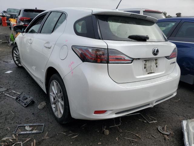 JTHKD5BH0C2106095 - 2012 LEXUS CT 200 WHITE photo 2