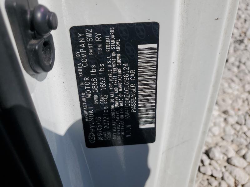 KMHTC6AE4GU296124 - 2016 HYUNDAI VELOSTER TURBO თეთრი ფოტო 13