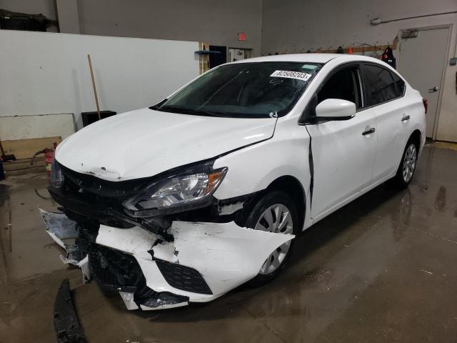 3N1AB7AP9HY328895 - 2017 NISSAN SENTRA S WHITE photo 1