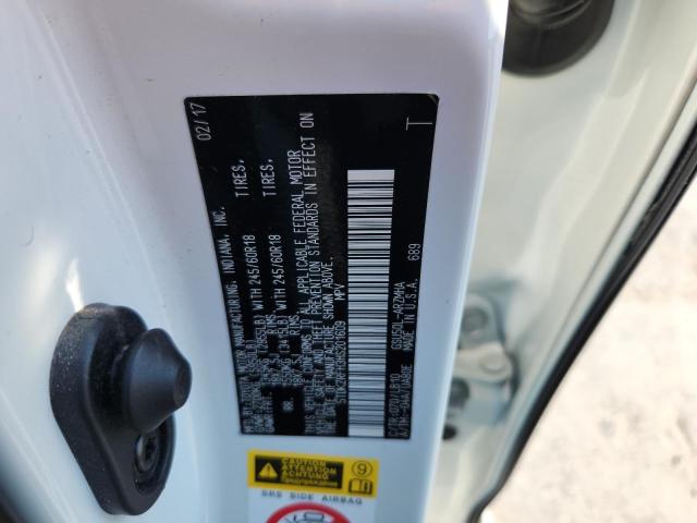 5TDKZRFH3HS201609 - 2017 TOYOTA HIGHLANDER SE WHITE photo 14