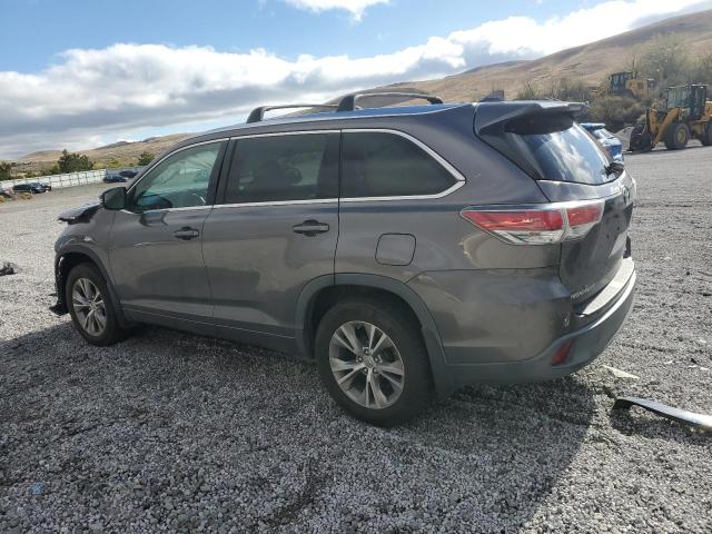5TDJKRFH1FS153251 - 2015 TOYOTA HIGHLANDER XLE GRAY photo 2