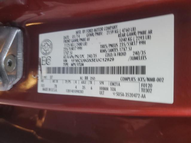 1FMCU9GX5EUC12929 - 2014 FORD ESCAPE SE ORANGE photo 13