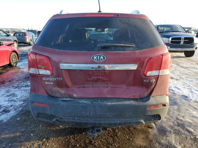 5XYKUDA20BG137733 - 2011 KIA SORENTO EX RED photo 6