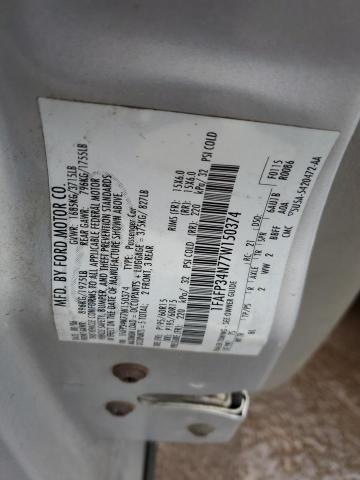 1FAFP34N77W150374 - 2007 FORD FOCUS ZX4 SILVER photo 12