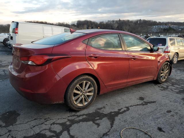 5NPDH4AE7GH654437 - 2016 HYUNDAI ELANTRA SE RED photo 3