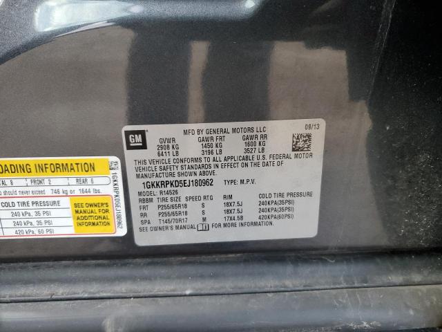 1GKKRPKD5EJ180962 - 2014 GMC ACADIA SLE GRAY photo 13