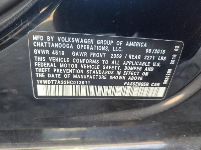 1VWDT7A33HC013911 - 2017 VOLKSWAGEN PASSAT R-LINE Graphit Foto 12