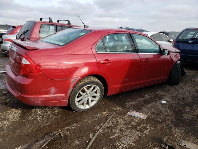 3FAHP0JA4AR171265 - 2010 FORD FUSION SEL RED photo 3