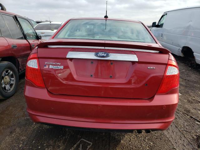 3FAHP0JA4AR171265 - 2010 FORD FUSION SEL RED photo 6