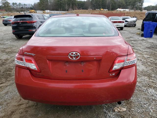 4T1BF3EK8BU733763 - 2011 TOYOTA CAMRY BASE RED photo 6