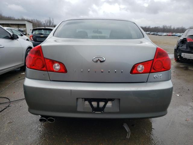 JNKCV51E26M510422 - 2006 INFINITI G35 GRAY photo 6