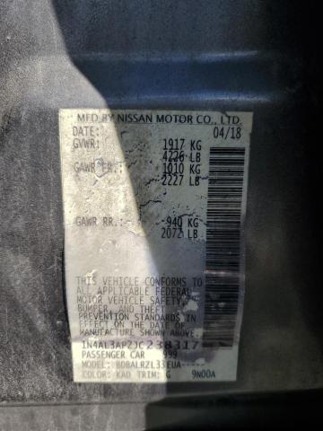 1N4AL3AP2JC238317 - 2018 NISSAN ALTIMA 2.5 Մոխրագույն լուսանկար 13