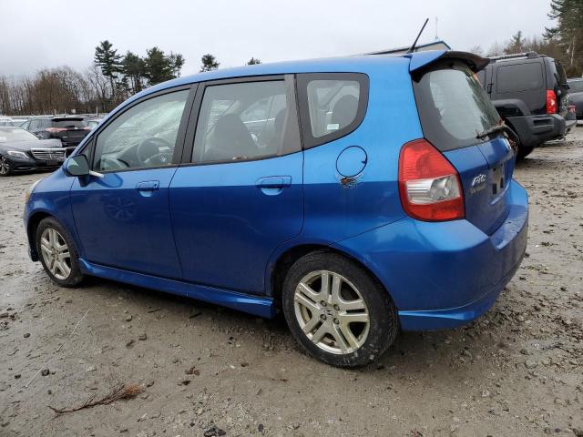 JHMGD38608S015870 - 2008 HONDA FIT SPORT BLUE photo 2