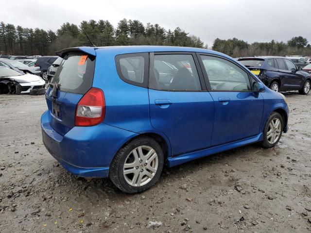 JHMGD38608S015870 - 2008 HONDA FIT SPORT BLUE photo 3