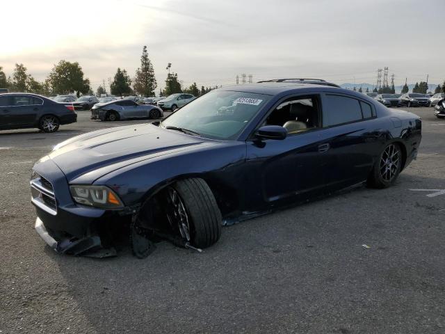 2C3CDXHGXEH262613 - 2014 DODGE CHARGER SXT BLUE photo 1