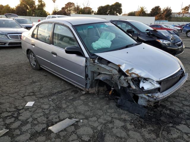 1HGES16521L015772 - 2001 HONDA CIVIC LX SILVER photo 4