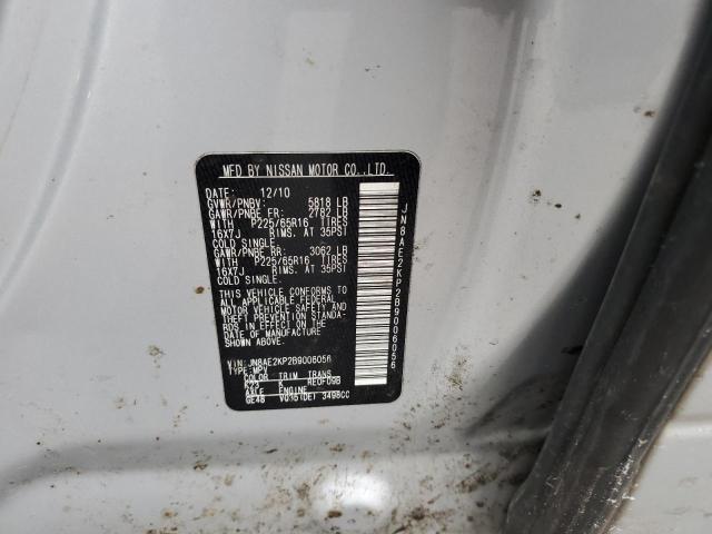 JN8AE2KP2B9006056 - 2011 NISSAN QUEST S SILVER photo 13