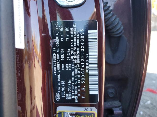 5XXGT4L39JG248895 - 2018 KIA OPTIMA LX Бордовый фото 13