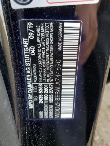 WDDZF8EB6LA744690 - 2020 MERCEDES-BENZ E 350 4MATIC BLACK photo 12