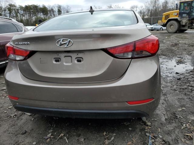 5NPDH4AE4EH504279 - 2014 HYUNDAI ELANTRA SE TAN photo 6