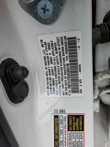 19XFA1F62AE004746 - 2010 HONDA CIVIC LX-S Սպիտակ լուսանկար 12