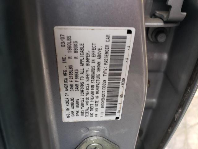 1HGCM564X7A136859 - 2007 HONDA ACCORD LX SILVER photo 13