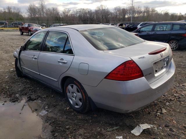 1HGCM564X7A136859 - 2007 HONDA ACCORD LX SILVER photo 2