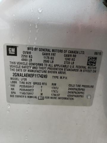 2GNALAEK6F1174249 - 2015 CHEVROLET EQUINOX LS SILVER photo 14