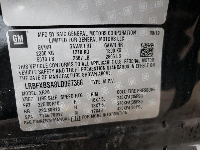 LRBFXBSA8LD067366 - 2020 BUICK ENVISION PREFERRED 黑色 照片 12