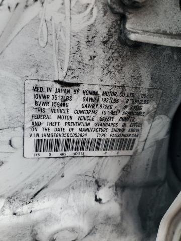 JHMGE8H35DC053924 - 2013 HONDA FIT WHITE photo 12