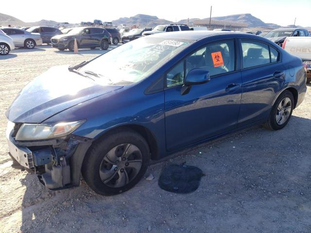 19XFB2F59DE001003 - 2013 HONDA CIVIC LX BLUE photo 1