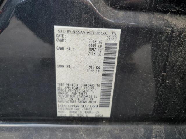 1N4BL4FW1MN302169 - 2021 NISSAN ALTIMA PLATINUM BLACK photo 12