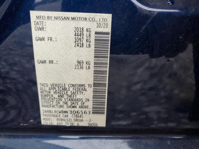 1N4BL4CW8MN306563 - 2021 NISSAN ALTIMA SR BLUE photo 13