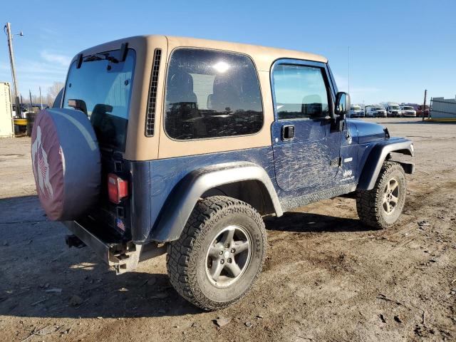 1J4FA39S44P724519 - 2004 JEEP WRANGLER X BLUE photo 3